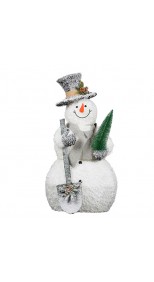 SNOWY CHRISTMAS SNOWMAN WITH LIGHTS 120CM HEIGHT