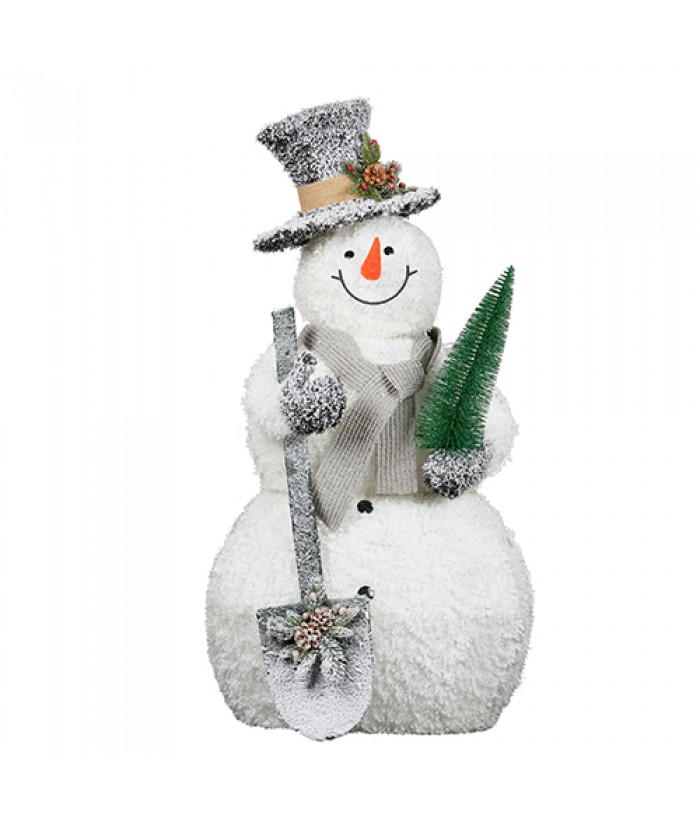 SNOWY CHRISTMAS SNOWMAN WITH LIGHTS 120CM HEIGHT