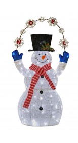 OUTDOOR CHRISTMAS SNOWMAN WITH LIGHTS 120CM HEIGHT