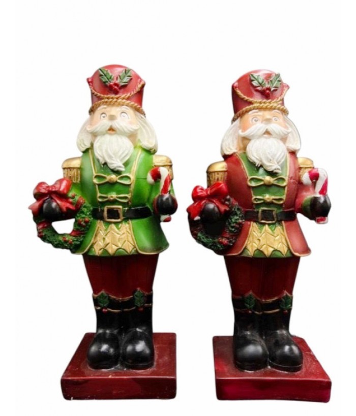 NUTCRACKERS  RED & GREEN, 20cm (SET OF 2)