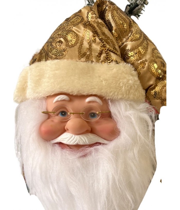 GOLD SANTA ORNAMENT 30CM