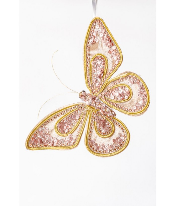 PINK BUTTERFLY CLIP 17cm