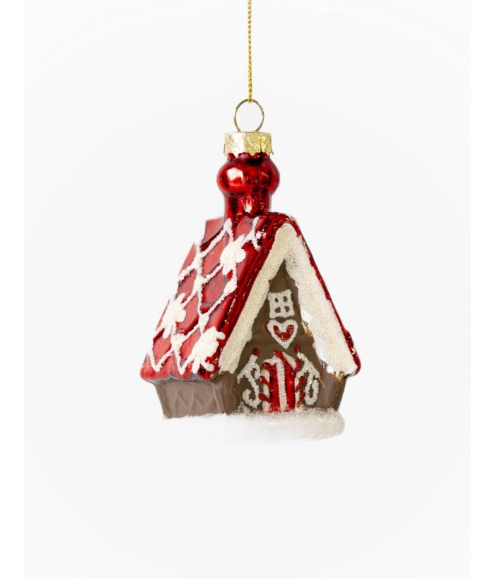 GINGERBREAD HOUSE HANGING 9CM