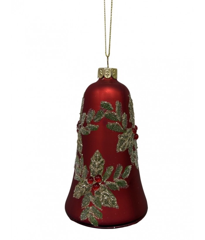 RED HOLLY BELL HANGING
