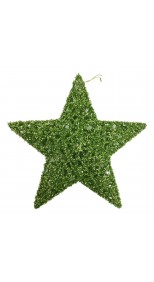 GRINCHMAS GREEN STAR HANGING, 25CM