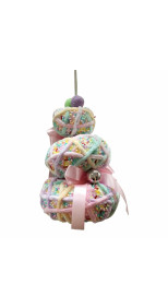 DONUT TREE PINK SPRINKLE ORNAMENT, 20CM