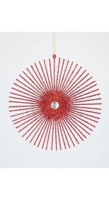 RAYS ORNAMENT RED 15CM