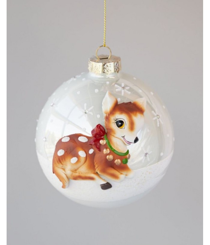 REINDEER BALL ORNAMENT