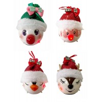 Deal of The Day  - XMAS CHARM FLASHING LED, 8CM (SET OF 4)