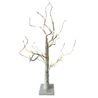 Deal of The Day - BIRCH TREE WITH 24 WARM LED LIGHTS, 60CM