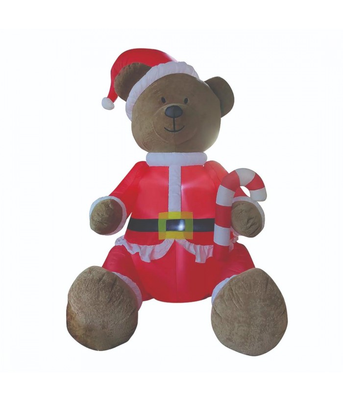 JUMBO DELUXE INFLABLE PLUSH BEAR WITH LED LIGHT, 274cm