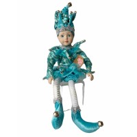 Deal of The Day - MUSICAL SITTING BLUE ELF (WIRE - UP) 60CM