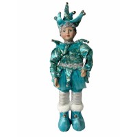 Deal of The Day - MUSICAL STANDING BLUE ELF (WIRE - UP) 60CM