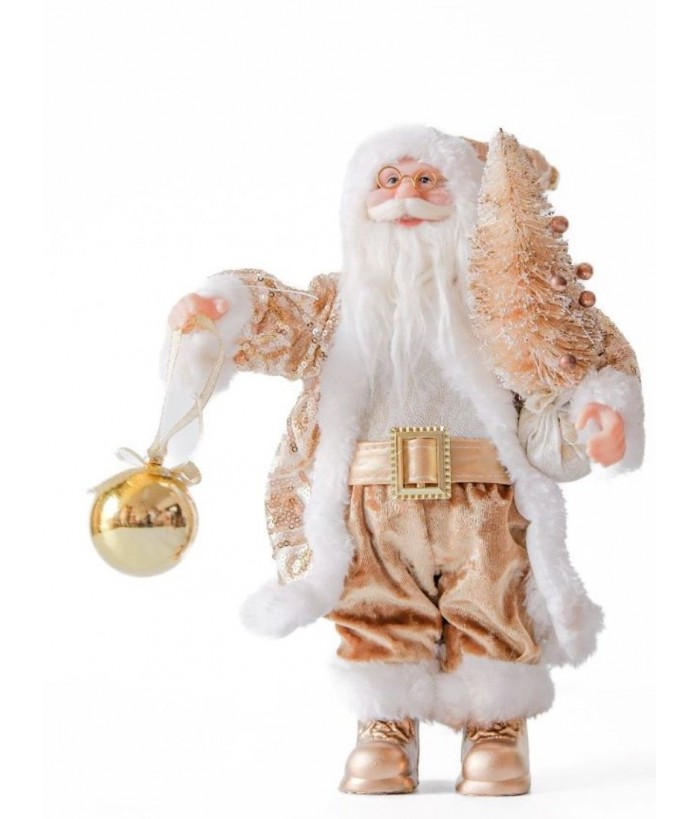 GOLD ELEGANT SANTA 30CM