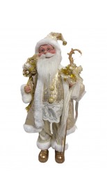 GOLD SANTA CLAUS WITH MUSICAL MOVEMENT 45cmH