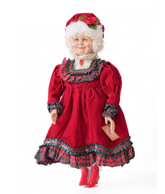 STANDING TARIN MRS CLAUS 65CM TALL