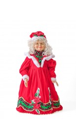 MRS CLAUS RED STANDING 65CM TALL
